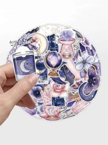 สติ๊กเกอร์ คละแบบ 50 ชิ้น - สีม่วง - ดู 5