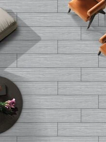 1 pieza Adhesivo de piso de PVC resistente al agua y antideslizante, con patrón de madera moderna, baldosa autoadhesiva para el hogar, adhesivos, vinilos decorativos para paredes, artículos de decoración de primavera para refrescar tu hogar, adhesivos de decoración Rama - Gris Claro - Ver 3