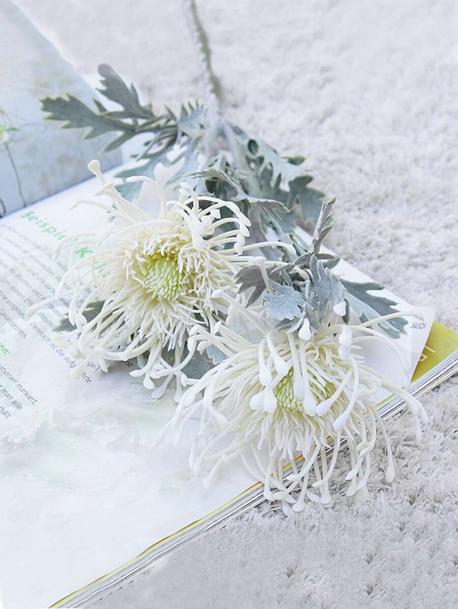 1 件塑料人造菊花，浪漫假花，适用于派对和家居装饰、餐桌装饰、餐桌摆件、人造花、塑料花、情人节、礼物 - 彩色 - 查看 1