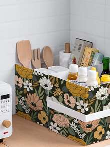 1roll 1m*40cm PVC Wall Paper, Floral Pattern Wall Adhesive Roll For Home - Multicolor - View 5