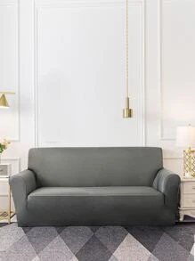 1入組灰色沙發套極簡主義滌綸彈力沙發套適用於沙發四季皆宜 - 灰色 - 查看 1