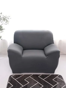 1入組灰色沙發套極簡主義滌綸彈力沙發套適用於沙發四季皆宜 - 灰色 - 查看 2