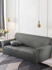 1入組灰色沙發套極簡主義滌綸彈力沙發套適用於沙發四季皆宜 - 灰色 - 查看 4