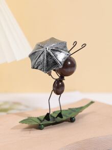 1 đồ trang trí bằng sắt thủ công, đối tượng trang trí thiết kế kiến & lá sáng tạo cho gia đình - Nhiều màu - Xem 2