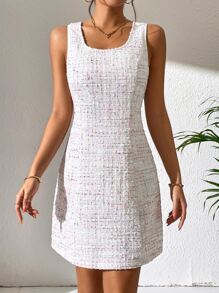 SHEIN Clasi Elegant Gevlochten Jurk