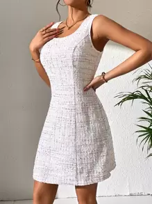 SHEIN Clasi Elegant Gevlochten Jurk