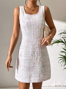 SHEIN Clasi Elegant Gevlochten Jurk
