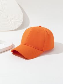 Solid Baseball Cap - Orange - View 2