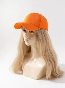 Solid Baseball Cap - Orange - View 3