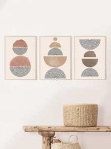 3pcs Chemical Fiber Unframed Painting, Modern Abstract Pattern Unframed Painting For Home - Multicolor - View 2