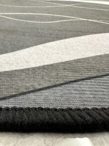 1pc Polyester Rug, Modern Geometric Pattern Bedroom Rug For Living Room - Multicolor - View 4