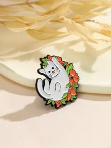 卡通貓設計胸針 - 彩色 - 查看 1