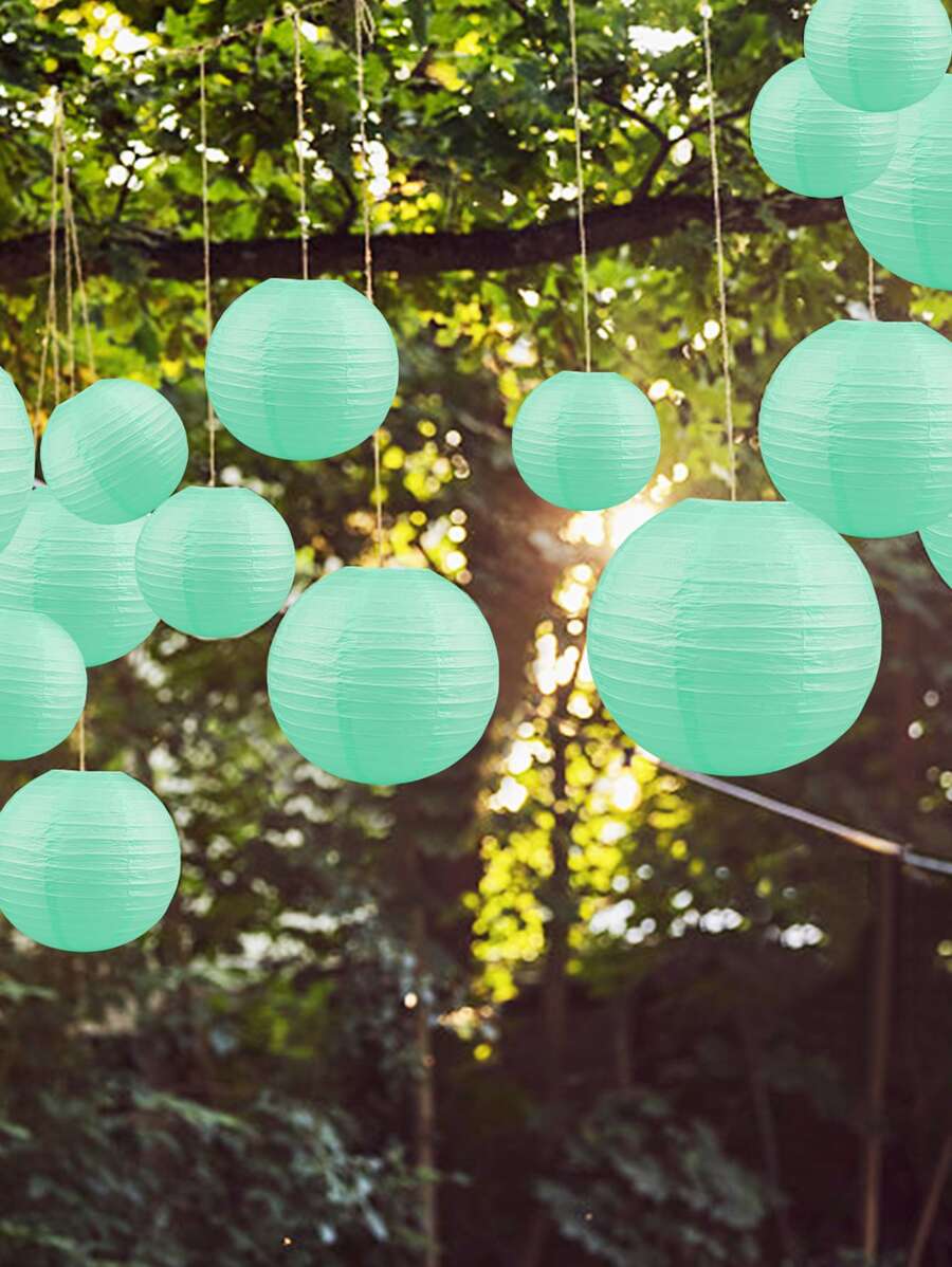 1入組10英寸/25厘米紙燈籠用於婚禮派對綠色吊燈球 - 薄荷綠 - 查看 1