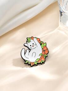 卡通貓設計胸針 - 彩色 - 查看 2