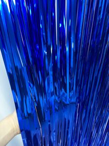 Bộ rèm che mưa bằng lụa đen, phông nền tiệc - Xanh đậm - Xem 4