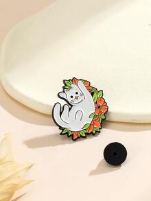 卡通貓設計胸針 - 彩色 - 查看 3
