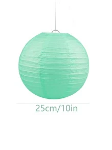1入組10英寸/25厘米紙燈籠用於婚禮派對綠色吊燈球 - 薄荷綠 - 查看 3
