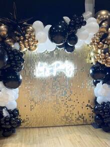 1 Tấm Vải Nền Hình Vuông Màu Bạc Cho Tiệc, Thú Cưng Hiện Đại Chụp Ảnh Màn Nền Cho Ngày Lễ - Bạc - Xem 4