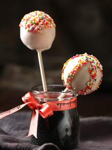 50入組棒棒糖製作棒工具烘焙紙棒棒糖棒 - 白色 - 查看 5