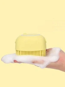 1入組矽膠寵物洗澡刷