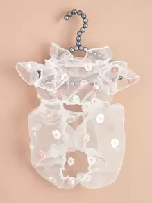 1 váy thêu hoa cho thú cưng - trắng - Xem 3