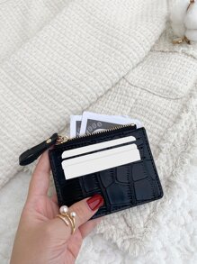 Ví cầm tay siêu mỏng Malist nhỏ 6 thẻ Ví đựng nhiều thẻ Ví ngắn thời trang đơn giản dùng hàng ngày Ví đựng thẻ da cá sấu Quà tặng giáo viên Ví đựng thẻ trở lại trường Ví đựng thẻ Ví đựng danh thiếp Ví đựng thẻ tín dụng Ví đựng thẻ dành cho nữ Ví mini đựng thẻ Ví đựng thẻ - màu đen - Xem 5