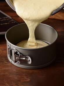 1入組圓形蛋糕模具用於烘焙極簡主義碳鋼蛋糕圈