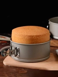 1入組圓形蛋糕模具用於烘焙極簡主義碳鋼蛋糕圈