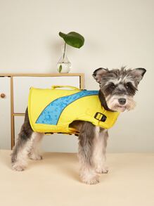 BONAPET 1入組骨頭圖案寵物救生衣 - 彩色 - 查看 1