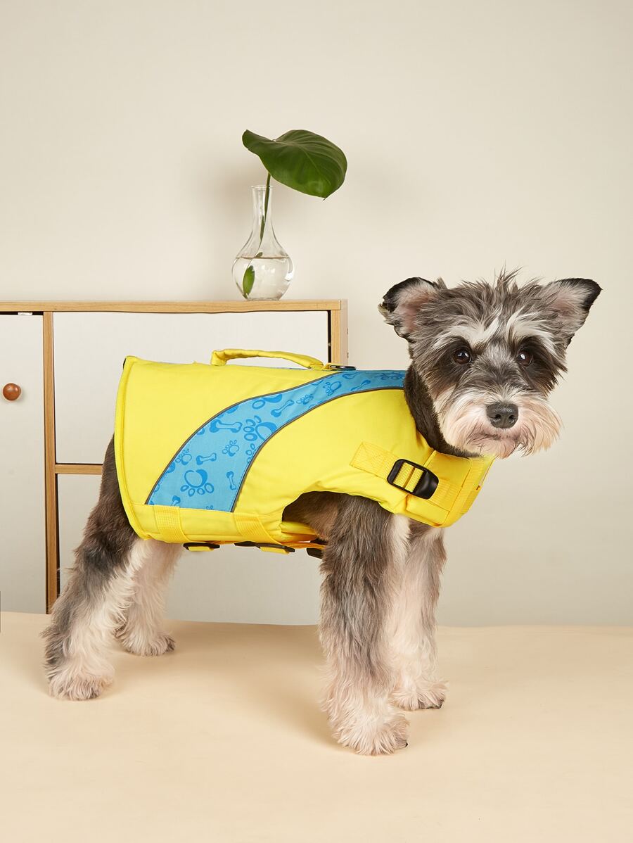 BONAPET 1入組骨頭圖案寵物救生衣 - 彩色 - 查看 1