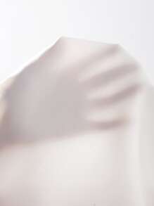 SHEIN LUNE Contrast Guipure Lace Tassel Tie Neck Raglan Sleeve Fringe Detail Blouse - White - View 8