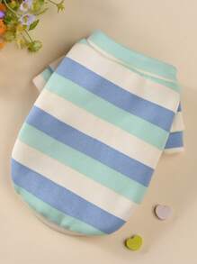 1pc Striped Print Pet Sweatshirt