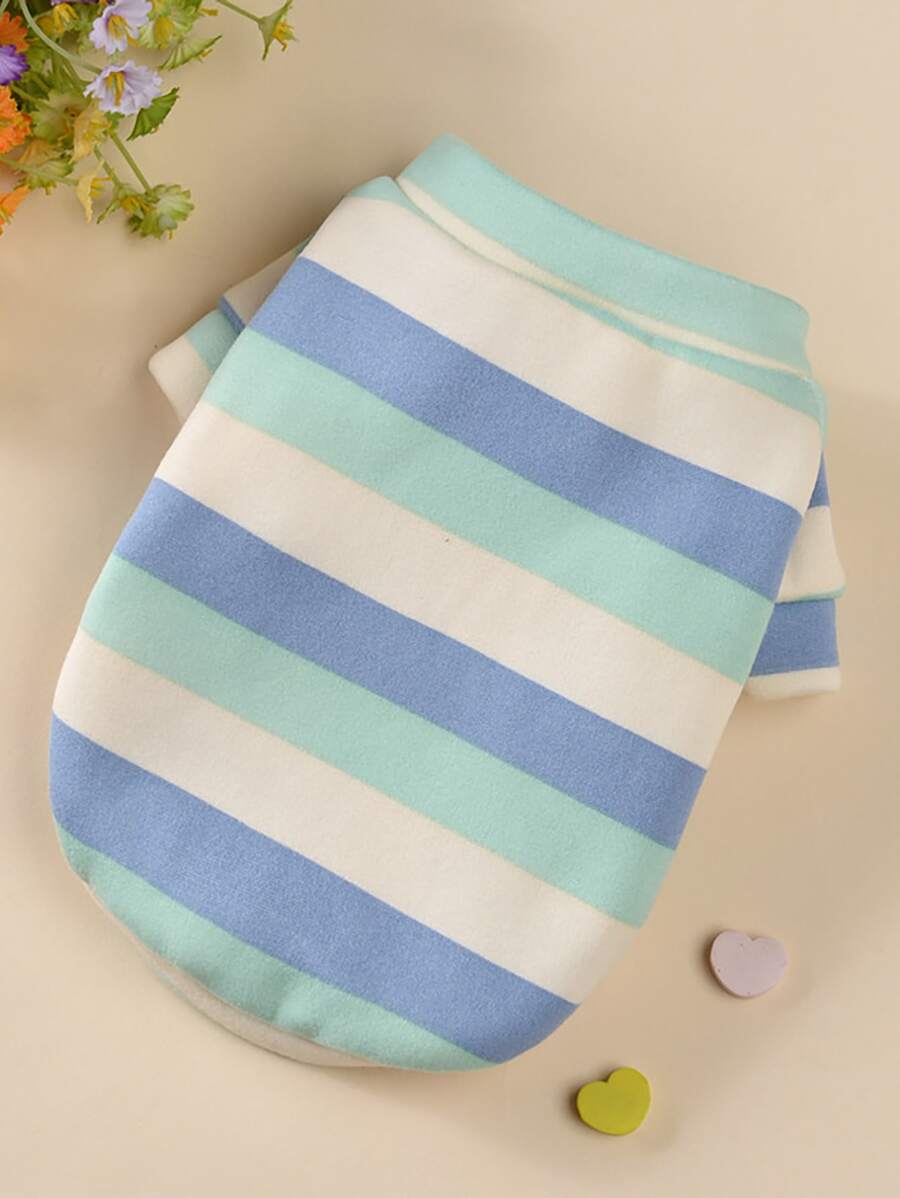 1pc Striped Print Pet Sweatshirt