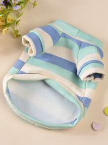 1pc Striped Print Pet Sweatshirt