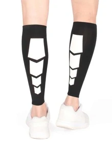 1pc Outdoor Sports Calf Sleeve - Black - View 2