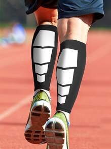 1pc Outdoor Sports Calf Sleeve - Black - View 7
