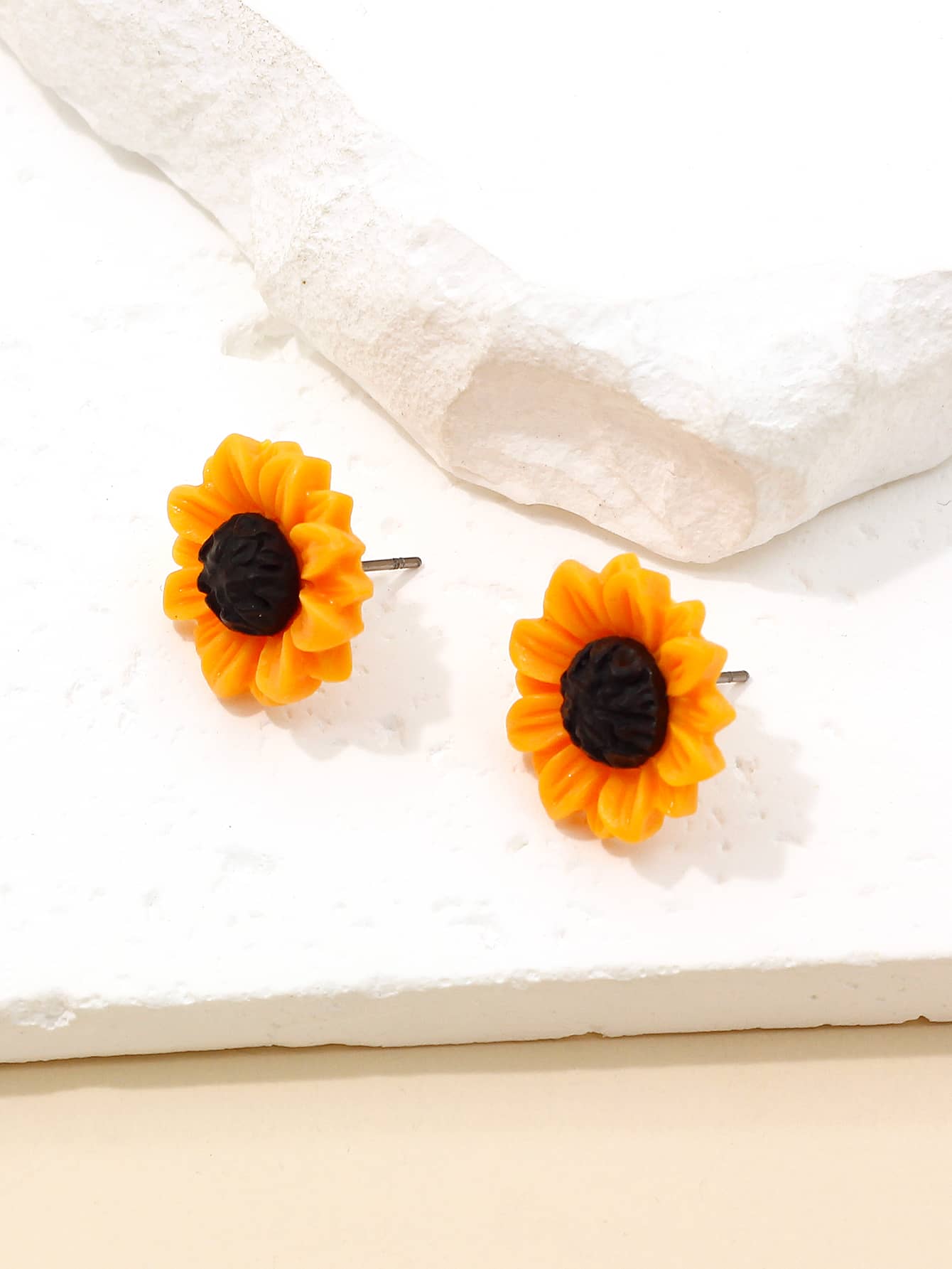 向日葵耳釘 - 彩色 - 查看 1