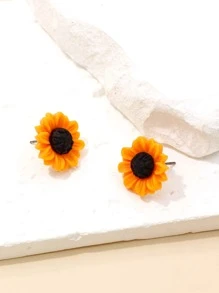 向日葵耳釘 - 彩色 - 查看 4