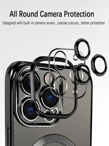 Hadaasi 黑色电镀磁性拉丝 TPU 手机壳，内置镜头保护膜，超薄，兼容 Apple 17 Pro/17 Pro Max/17 Air/17/16 Pro/16 Pro Max/16 Plus/16/15 Pro/15 Pro Max/15 Plus/15/14 Pro/14 Pro Max/14 Plus/14/13 Pro/13 Pro Max/13/12 Pro/12 Pro Max/12/11 Pro Max/11/11 Pro 防水防震防摔防刮 - 黑色 - 查看 6
