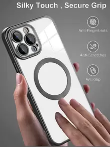 Hadaasi 黑色电镀磁性拉丝 TPU 手机壳，内置镜头保护膜，超薄，兼容 Apple 17 Pro/17 Pro Max/17 Air/17/16 Pro/16 Pro Max/16 Plus/16/15 Pro/15 Pro Max/15 Plus/15/14 Pro/14 Pro Max/14 Plus/14/13 Pro/13 Pro Max/13/12 Pro/12 Pro Max/12/11 Pro Max/11/11 Pro 防水防震防摔防刮 - 黑色 - 查看 8