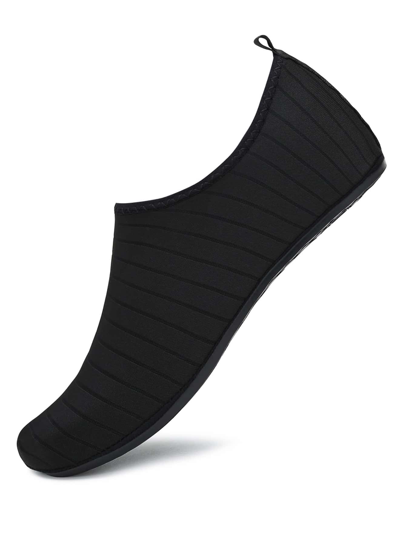 女士一腳蹬水襪運動戶外黑色織物涉水鞋