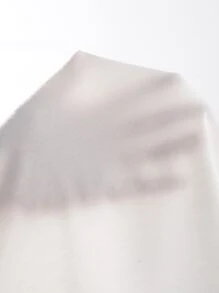 SHEIN MOOSTA 字母圖案落肩T恤 - 白色 - 查看 7