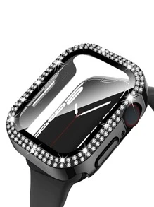 水鑽裝飾保護殼適用於Apple Watch - 黑色 - 查看 2