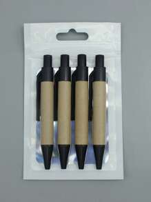 4入組迷你雙色圓珠筆 - 黑色 - 查看 1