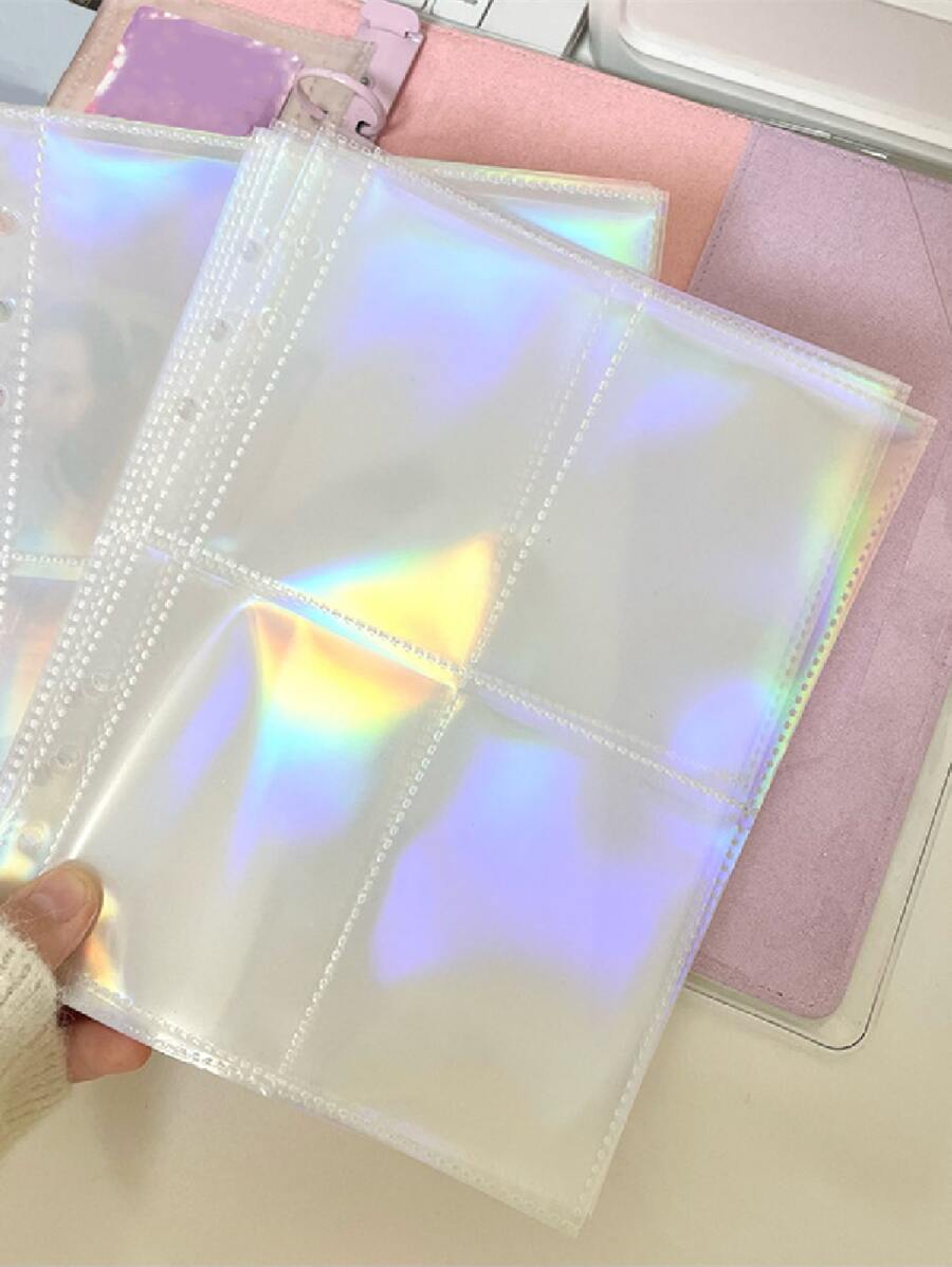 10 chiếc túi đựng hồ sơ Holographic, Quay lại trường học, Đồ dùng học tập - Trong sáng - Xem 1