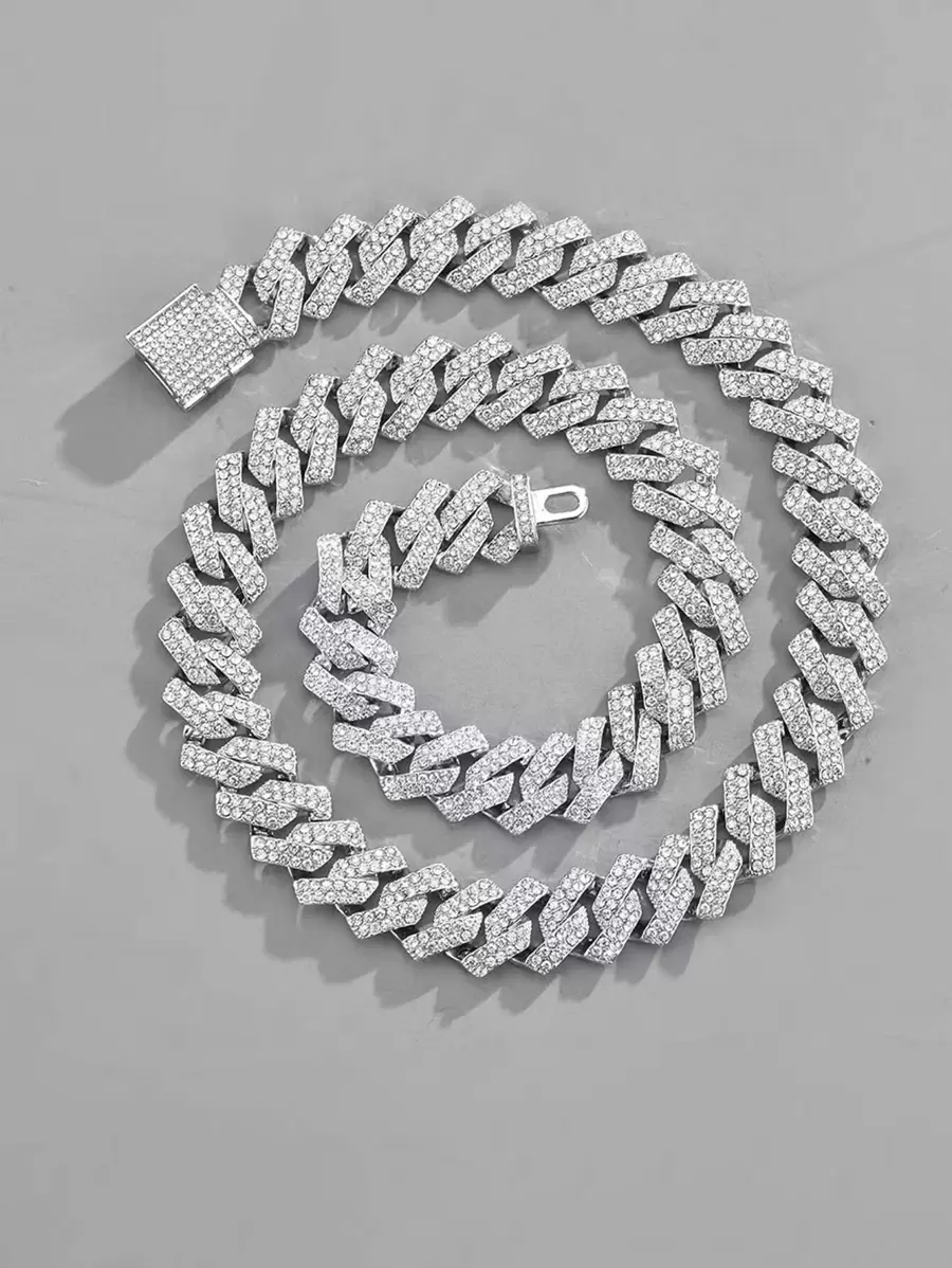 Rhinestone Chain Necklace SHEIN USA