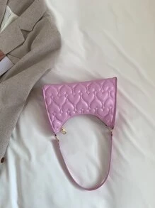 Heart Embossed Bag - Pink - View 2