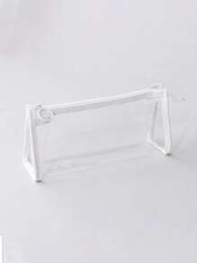 1 件透明铅笔盒、铅笔袋、书包 - 白色 - 查看 1