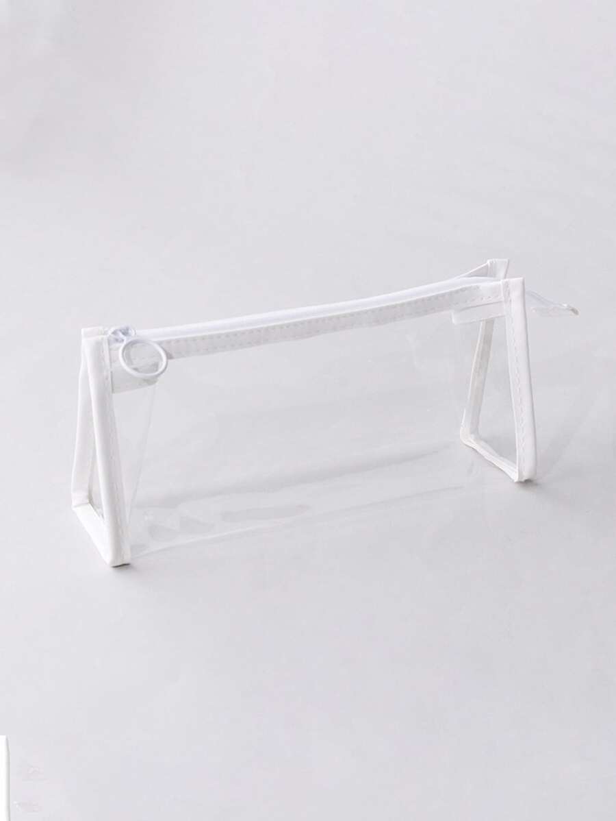 1 件透明铅笔盒、铅笔袋、书包 - 白色 - 查看 1