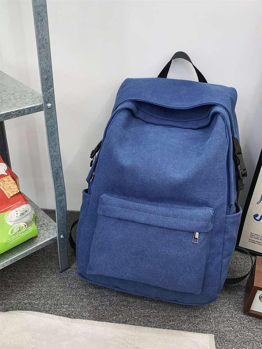 AOHUDIE Minimalist Minimalist Laptop Backpack - Blue - View 1